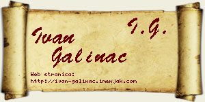 Ivan Galinac vizit kartica